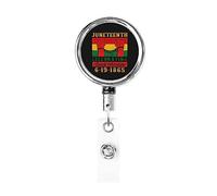 Juneteenth Celebrations Black American Freedom Day Retractable Badge Holder Reel Clip Id Card Holder forNurse Student Office Worker