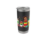 Juneteenth Coffee Lover Black Afro Queen Freedom Day Pride Stainless Steel Insulated Tumbler