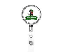 Juneteenth Day Freedom 1865 Retractable Badge Holder Reel Clip Id Card Holder forNurse Student Office Worker