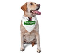 Juneteenth Day Freedom 1865 Spring Dog Bandanas Boy Bulk Puppy Kerchief Adjustable Soft Triangle Bibs Accessories for Small Medium Large Dogs Cats White