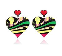 Juneteenth Earrings for Women,1865 Black History Dangle Earrings African Earrings for Black Women African Liberation Day Earrings Jewelry Accessories Party, L, Zinc, No Gemstone
