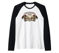 Juneteenth Emancipation Day Freedom 1865 Raglan Baseball Tee
