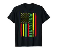 Juneteenth Flag Black Freedom 1865 Value Graphic T-Shirt, Men, Black, L