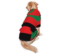 Juneteenth Flag Black History Month 1865 African American Dog Costumes Puppy Hoodies Pullover Sweatshirt Winter Coat Pet Clothes For Small Dogs Cats S