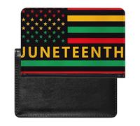 Juneteenth Flag Black Liberation Month Passport Holder Travel Wallet Case Cover with Card Slot for Women Men