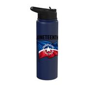 Juneteenth Flag Freedom Day Celebration Stainless Steel Insulated Water Bottle