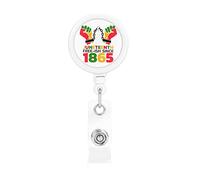 Juneteenth Free-Ish Since 1865 Black History Retractable Badge Holder Reel Clip Id Card Holder forNurse Student Office Worker
