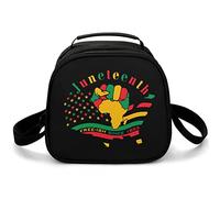 Juneteenth Free-ish Since 1865 Celebrate Black Freedom Cute Lunch Bags for Women Men Lightweight Insulated Lunch Bag for Work Picnic Travel