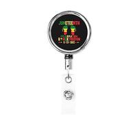 Juneteenth Free-Ish Since 1865 Celebrate Black Freedom Retractable Badge Holder Reel Clip Id Card Holder forNurse Student Office Worker