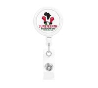 Juneteenth Free-Ish Since 1865 Celebrate Black Freedom Retractable Badge Holder Reel Clip Id Card Holder forNurse Student Office Worker