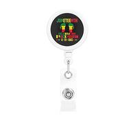 Juneteenth Free-Ish Since 1865 Celebrate Black Freedom Retractable Badge Holder Reel Clip Id Card Holder forNurse Student Office Worker
