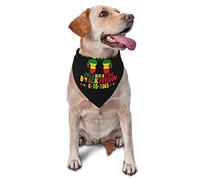 Juneteenth Free-Ish Since 1865 Celebrate Black Freedom Spring Dog Bandanas Boy Bulk Puppy Kerchief Adjustable Soft Triangle Bibs Accessories for Small Medium Large Dogs Cats White