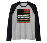 Juneteenth Freedom Day 1865 Celebration Raglan Baseball Tee
