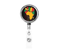Juneteenth Freedom Day African American June 19th 1865 Retractable Badge Holder Reel Clip Id Card Holder forNurse Student Office Worker
