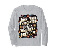 Juneteenth Freedom Day Brushstroke Design Long Sleeve T-Shirt