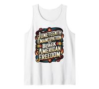 Juneteenth Freedom Day Brushstroke Design Tank Top