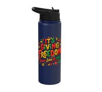 Juneteenth Freedom Day June 19 1865 Celebration Stainless Steel Insulated Water Bottle