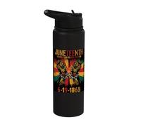 Juneteenth Freedom Emancipation Day Pride History Stainless Steel Insulated Water Bottle