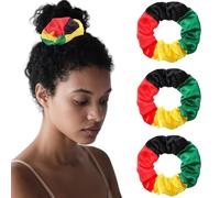 Juneteenth Headbands African Juneteenth Jamaica Rasta Elastic Band Black History Month Rasta Accessories for Women Red Black Green Yellow Hair Scrunchies (Style B, A size fits all)