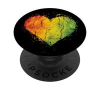 Juneteenth Heart African Pride Afro Black History Valentines PopSockets Adhesive PopGrip
