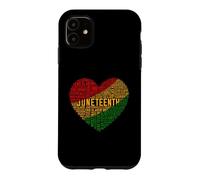 Juneteenth Heart Word Cloud Case for iPhone 11