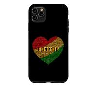 Juneteenth Heart Word Cloud Case for iPhone 11 Pro Max