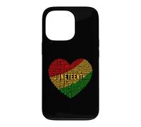 Juneteenth Heart Word Cloud Case for iPhone 13 Pro
