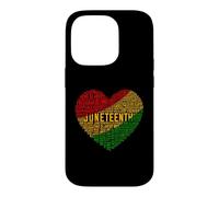 Juneteenth Heart Word Cloud Case for iPhone 14 Pro