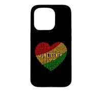 Juneteenth Heart Word Cloud Case for iPhone 15 Pro