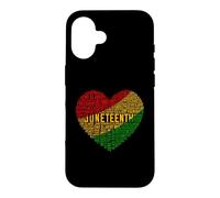 Juneteenth Heart Word Cloud Case for iPhone 16