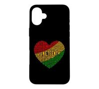 Juneteenth Heart Word Cloud Case for iPhone 16 Plus