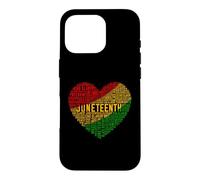 Juneteenth Heart Word Cloud Case for iPhone 16 Pro