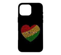 Juneteenth Heart Word Cloud Case for iPhone 16 Pro Max