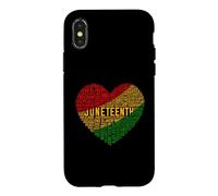 Juneteenth Heart Word Cloud Case for iPhone X/XS