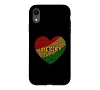 Juneteenth Heart Word Cloud Case for iPhone XR
