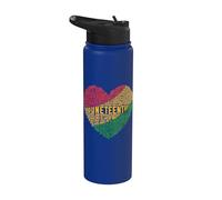 Juneteenth Heart Word Cloud Stainless Steel Insulated Water Bottle