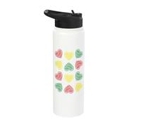 Juneteenth Hearts Black History African American Afro Pride Stainless Steel Insulated Water Bottle