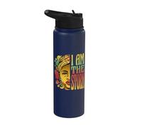 Juneteenth I am the Storm Women Black Freedom 1865 Stainless Steel Insulated Water Bottle