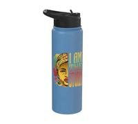 Juneteenth I am the Storm Women Black Freedom 1865 Stainless Steel Insulated Water Bottle