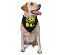 Juneteenth is My Independence Day 1865 19th June Spring Dog Bandanas Boy Bulk Puppy Kerchief Adjustable Soft Triangle Bibs Accessories for Small Medium Large Dogs Cats White