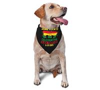 Juneteenth is My Independence Day 1865 19th June Spring Dog Bandanas Boy Bulk Puppy Kerchief Adjustable Soft Triangle Bibs Accessories for Small Medium Large Dogs Cats White