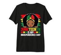 Juneteenth is My Independence Day 1865 Afro Melanin Girl Premium T-Shirt