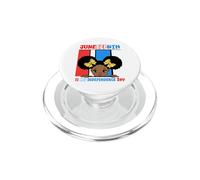 Juneteenth Is My Independence Day Little Miss Black Queen PopSockets PopGrip for MagSafe