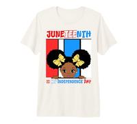 Juneteenth is My Independence Day Little Miss Black Queen Premium T-Shirt