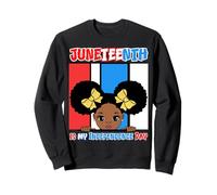 Juneteenth Is My Independence Day Little Miss Black Queen Sweatshirt