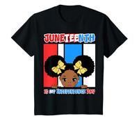 Juneteenth is My Independence Day Little Miss Black Queen T-Shirt