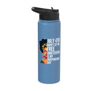 Juneteenth is My Independence Day Melanin Women RBG Colors Stainless Steel Insulated Water Bottle