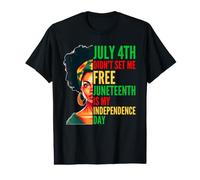 Juneteenth is My Independence Day Melanin Women RBG Colors Value Graphic T-Shirt