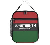 Juneteenth June 19 Freedom Day Lunch Bag for Women Men Cute Insulated Lunch Tote for Work Picnic Travel