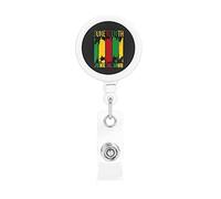Juneteenth June 19th 1865 Juneteenth Freedom Day Retractable Badge Holder Reel Clip Id Card Holder forNurse Student Office Worker